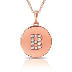 Load image into Gallery viewer, 14k Gold 9mm x 12mm Disc Initial Engraved Letter Necklace
