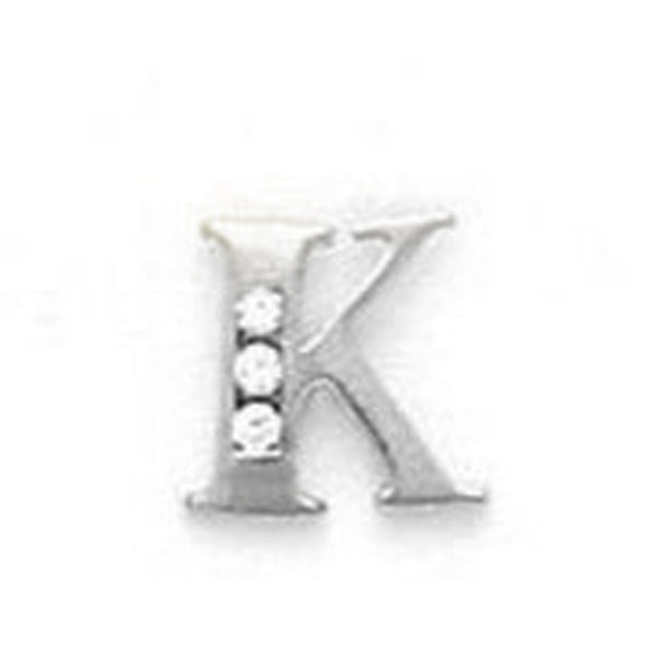 14k Gold Classic Initial Letter Stud Post Earring