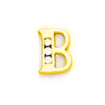 Load image into Gallery viewer, 14k Gold Classic Initial Letter Stud Post Earring
