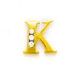 Load image into Gallery viewer, 14k Gold Classic Initial Letter Stud Post Earring
