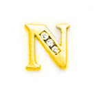 Load image into Gallery viewer, 14k Gold Classic Initial Letter Stud Post Earring
