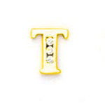 Load image into Gallery viewer, 14k Gold Classic Initial Letter Stud Post Earring
