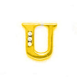 Load image into Gallery viewer, 14k Gold Classic Initial Letter Stud Post Earring
