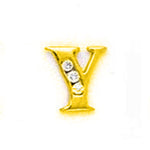 Load image into Gallery viewer, 14k Gold Classic Initial Letter Stud Post Earring
