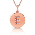 Load image into Gallery viewer, 14k Gold 9mm x 12mm Disc Initial Engraved Letter Necklace
