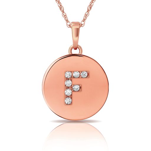 14k Gold 9mm x 12mm Disc Initial Engraved Letter Necklace