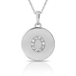 Load image into Gallery viewer, 14k Gold 9mm x 12mm Disc Initial Engraved Letter Necklace
