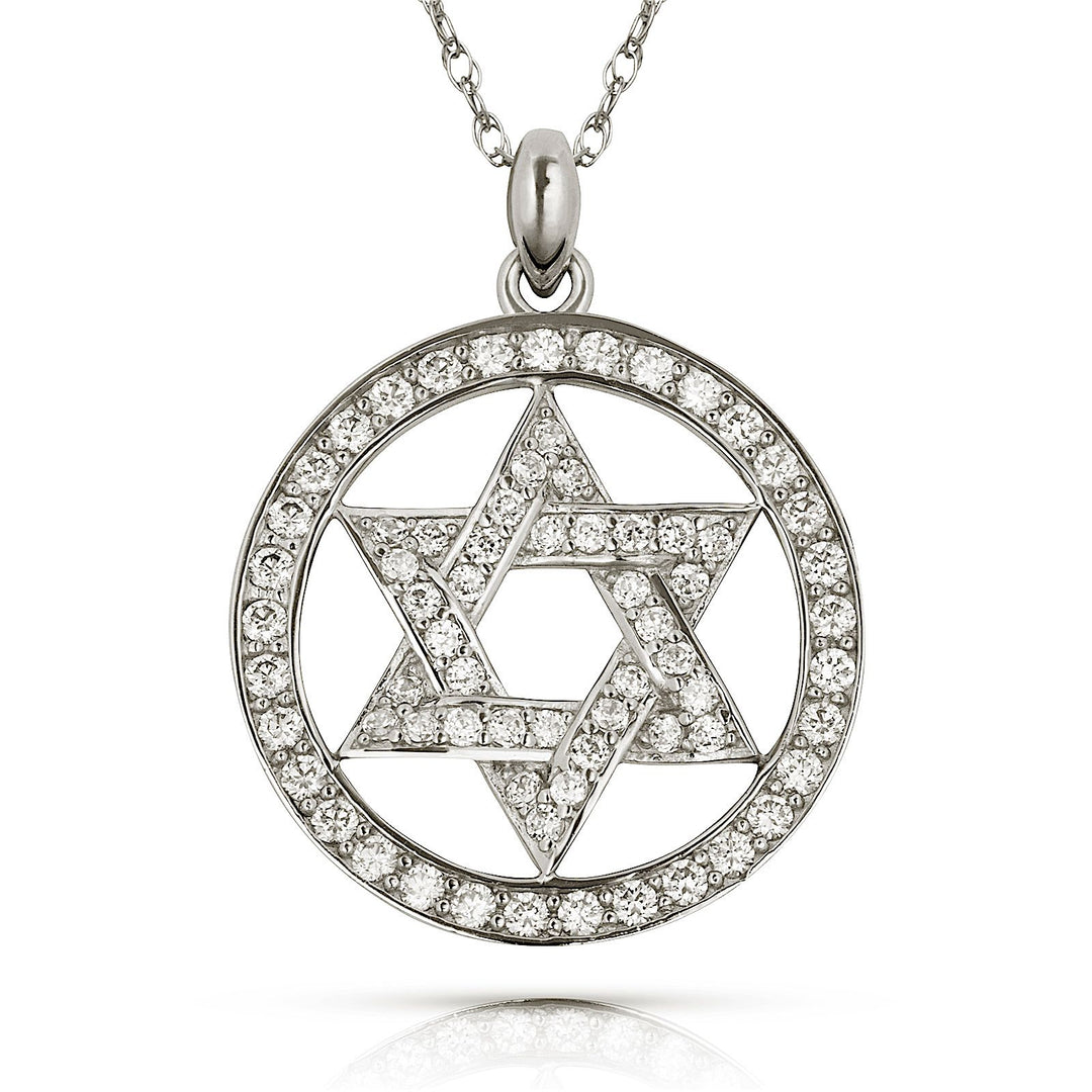 Classic 14K Yellow Gold Or White Gold Jewish Star of David Necklace