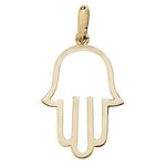 Load image into Gallery viewer, Exquisite 14K Yellow Gold Frame Hand Hamsa Necklace
