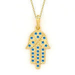 Load image into Gallery viewer, Exquisite 14K Yellow Gold Hamsa Necklace
