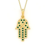 Load image into Gallery viewer, Exquisite 14K Yellow Gold Hamsa Necklace
