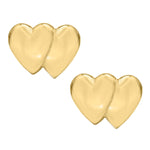 Load image into Gallery viewer, 14K Yellow Gold Small Entwined Heart Stamped Earrings
