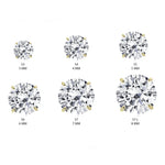 Load image into Gallery viewer, 14K Yellow Gold Basket Set Screwback Earrings with CZ in Various Stone Sizes
