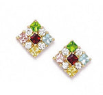 Load image into Gallery viewer, Exquisite 14k Yellow Gold Patchwork Stud Earrings
