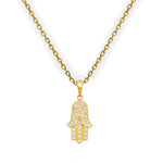 Load image into Gallery viewer, Stunning 14K Gold Hamsa Necklace
