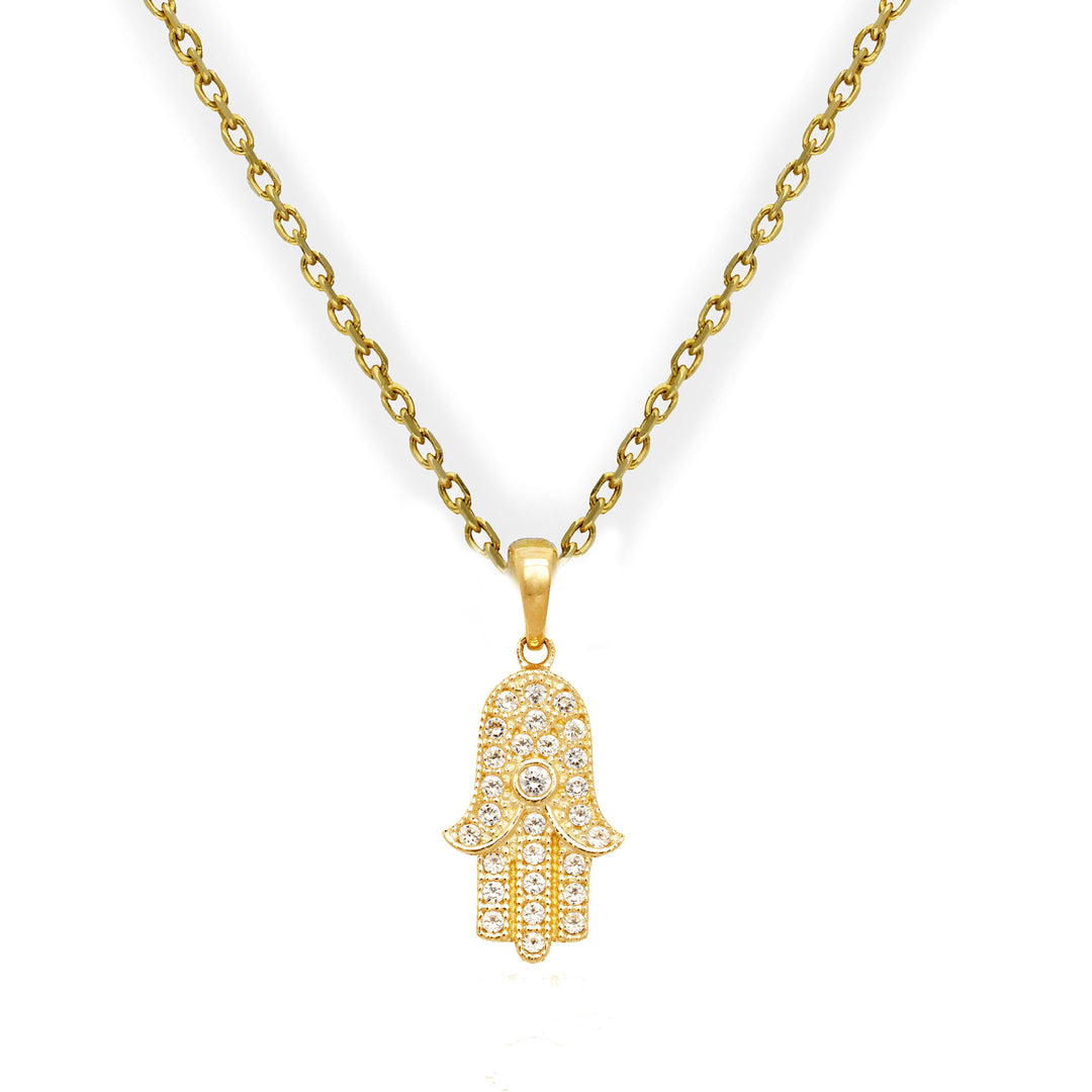 Stunning 14K Gold Hamsa Necklace