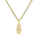 Load image into Gallery viewer, Charming 14K Gold Hamsa Necklace
