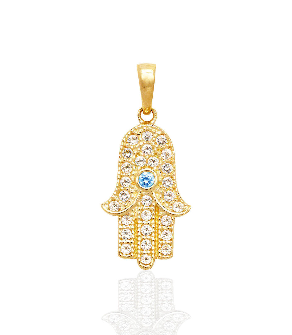 Charming 14K Gold Hamsa Necklace