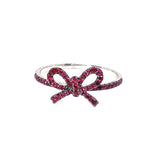 Load image into Gallery viewer, 10K White Gold &quot;The Papillan&quot; Ruby Bow Ring
