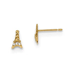 Load image into Gallery viewer, Charming 14K Gold Eiffel Tower Post Earrings
